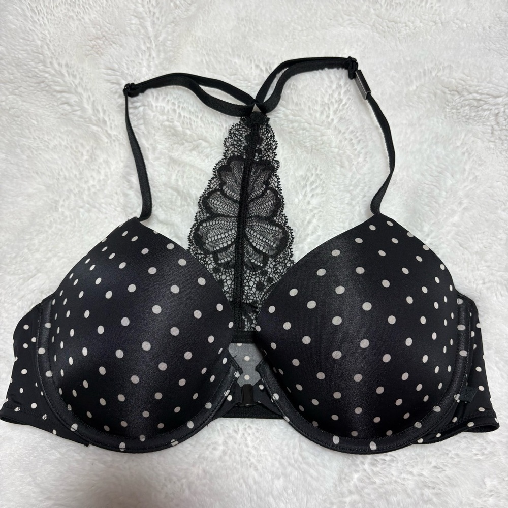 Victoria's Secret Black and White Polka Dot Bra